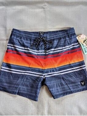 Spicy Tuna Tropic Print Mesh Lined Swim Shorts Mens Size XL NEW!